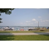 Camping trailer RV on Pigeon Lake